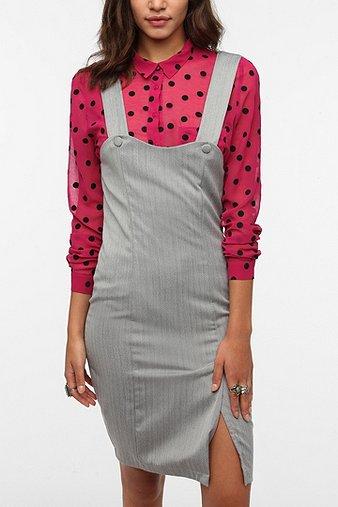 Urban Renewal Suspender Dress - Grey - L